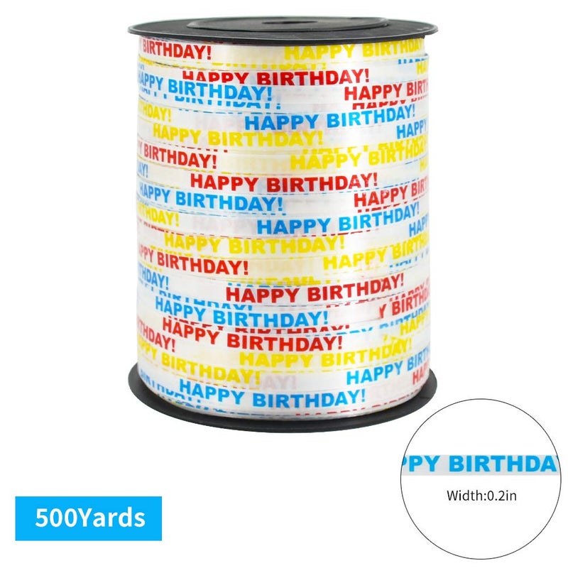 BEISHIDA شريط كيرلنج مطبوع بمناسبة عيد الميلاد من بيشيدا 500 ياردة مع خيوط بالون لتغليف الهدايا لحفلات المهرجانات وزينة الحرف والفنانين وزينة الزهور - Image 2